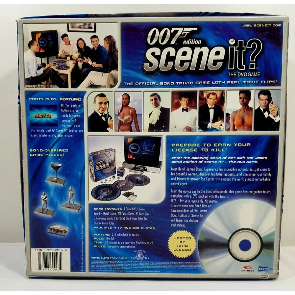 007 Scene It? Edition DVD Board Game Screenlife 2004 Complete James Bond Vintage